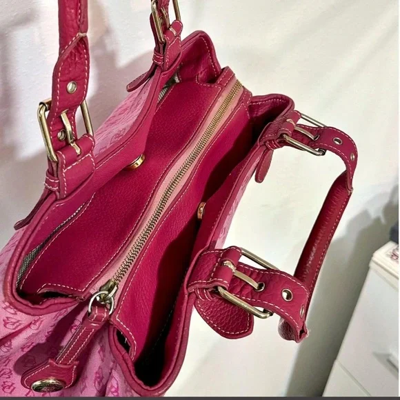 Dooney & Bourke Pink Monogram Satchel Bag - Picture 5 of 8